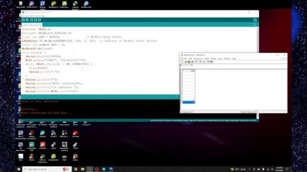 ESP32 MODBUS TCP Modbus Client communicate Modbus Server Modbus Tool Modbus Slave