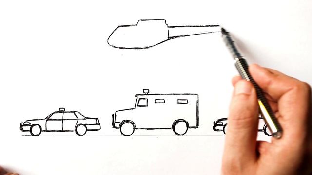 Как нарисовать Полицейский Кортеж смотреть онлайн