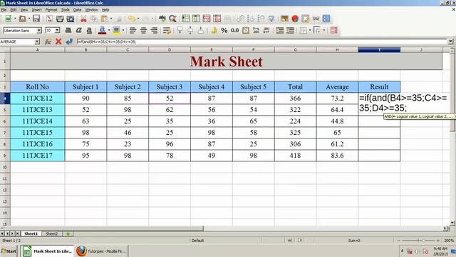 How To FInd Result Of Marks In LibreOffice Calc Tamil смотреть онлайн