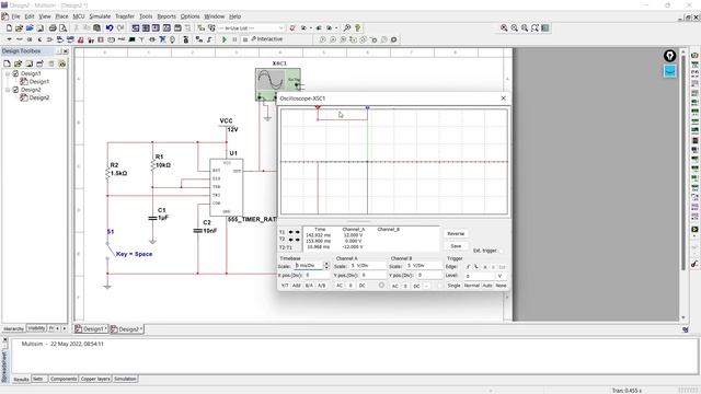 Multisim simulation of Monostable multivibrator using IC 555 | Multisim Tutorials смотреть онлайн