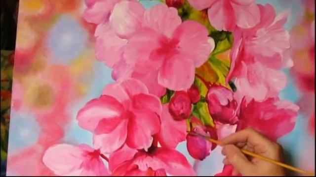 как нарисовать цветы сакуры крупно. а.мишин смотреть онлайн