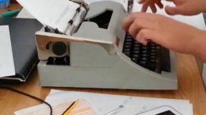 Печать на пишущей машине «ортех»