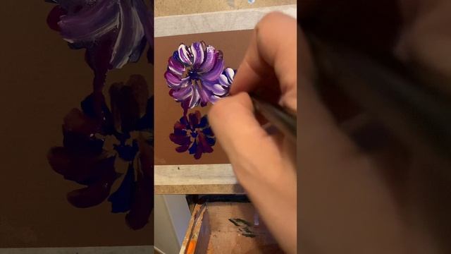 Цветы гуашью за 3 минуты смотреть онлайн