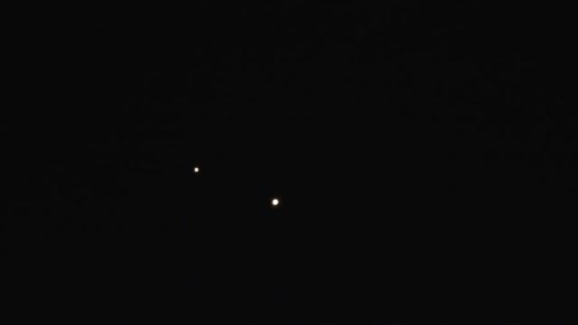 Юпитер и Венера на небе. Предельное сближение светил. смотреть онлайн