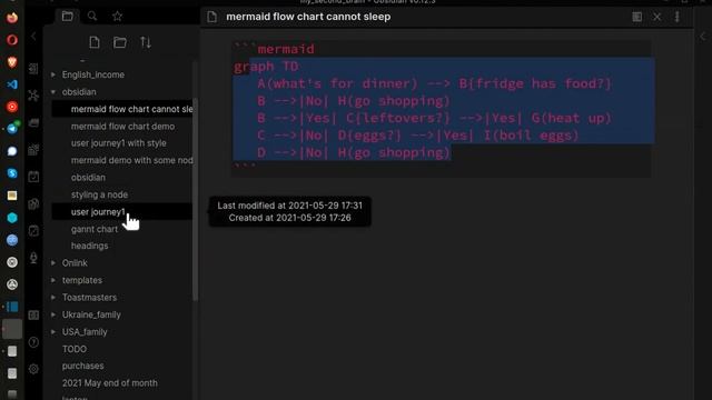 mermaid flow chart working with google colab and obsidian смотреть онлайн
