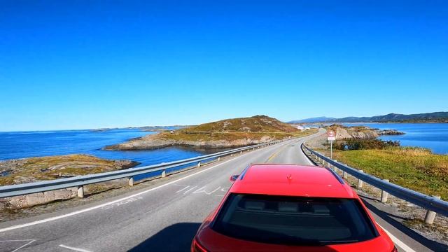Atlantic Ocean Road Drive Thru - Norwegian Scenic Routes, 4k смотреть онлайн
