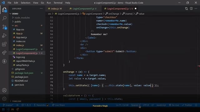 2. Simple Login Page with validation in React using Class Component [Hindi] смотреть онлайн