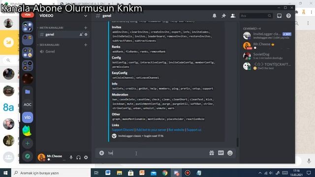 İnvite Logger Classic Kullanınımı / İnvite Logger Giriş-Çıkış Mesajı Ayarlama смотреть онлайн