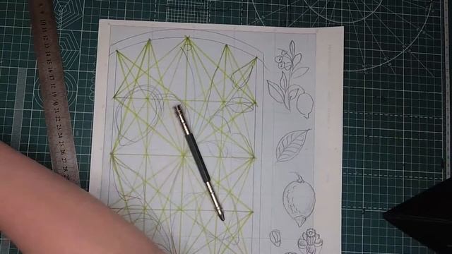 Роспись по дереву. Компоновка с помощью сетки. Композиция "Лимон". смотреть онлайн