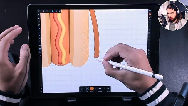 HOTDOG Vector preview Vectorize Class Affinity Designer on IPAD PRO смотреть онлайн
