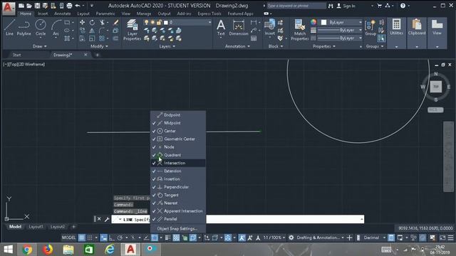 AUTOCAD 2020 : Object snap & Object snap tracking смотреть онлайн