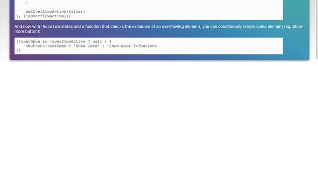 How to detect overflow of React component without ReactDOM? смотреть онлайн