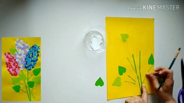 Аплікація "Бузок" \ аппликация "Сирень" смотреть онлайн