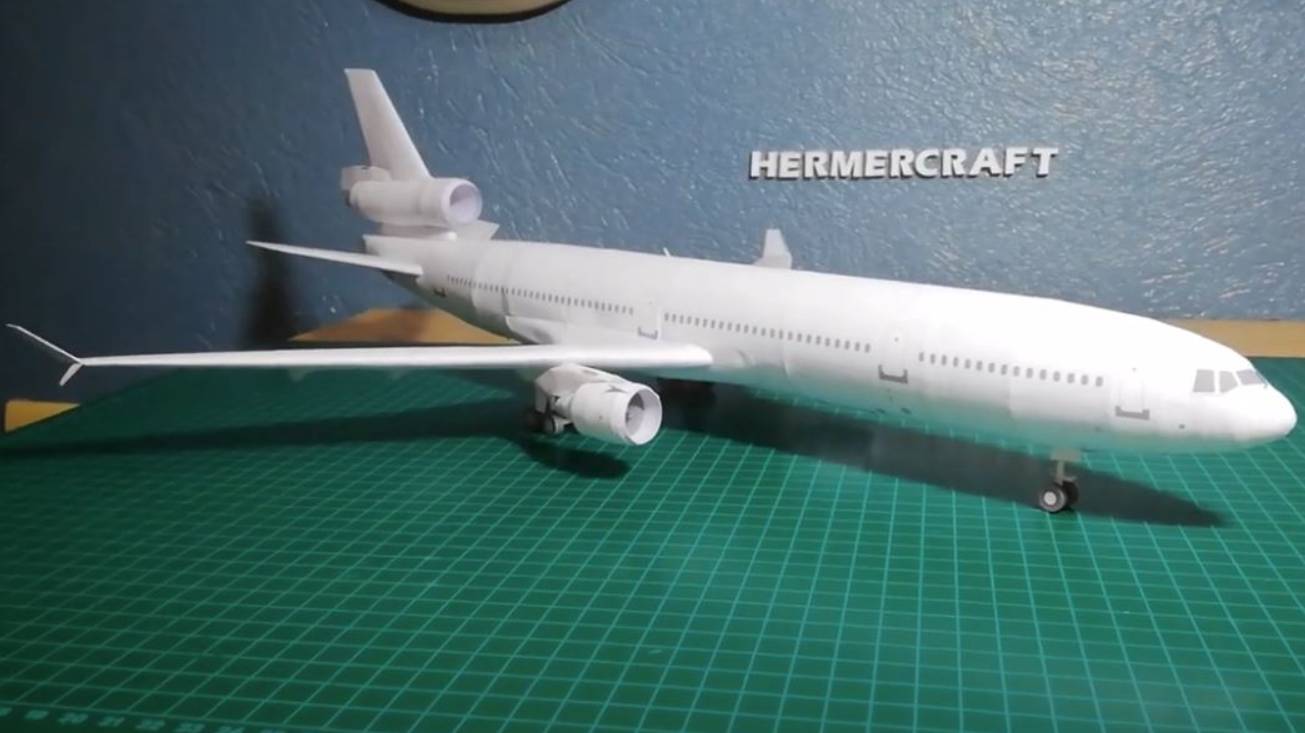 McDonnell Douglas MD-11 Papercraft (1:120) Instructions. By Hermercraft.