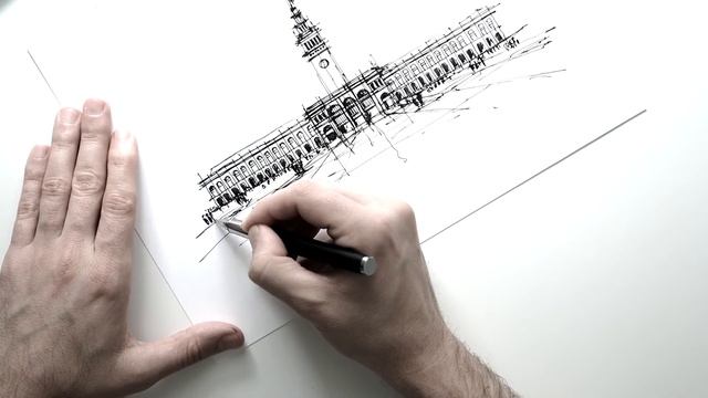 I Took My Students Here... ARCHITECTURAL SKETCH DEMO! смотреть онлайн
