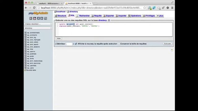 Recherche remplacer - base donnees wordpress смотреть онлайн