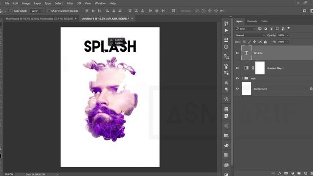 Creative Movie Poster Design in Photoshop | Double Exposure effect in photoshop смотреть онлайн