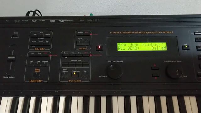 "Ballad" demo by Pelle Piano played on an Ensoniq MR-61 смотреть онлайн