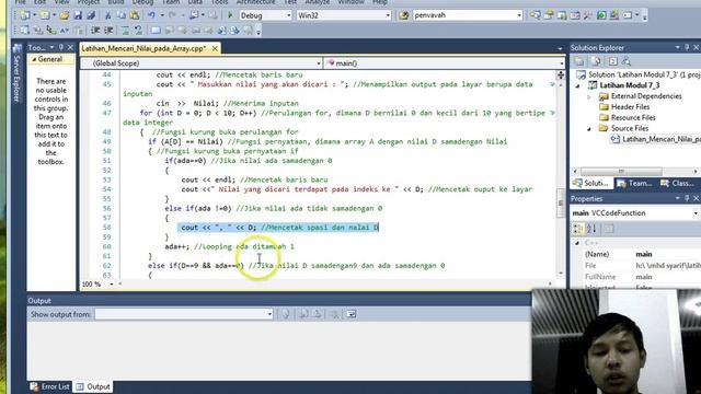 Video Modul 7_3 Belajar Pencarian Nilai pada Array menggunakan bahasa C++ смотреть онлайн