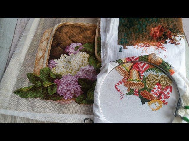 22-28 марта 21г /Тигры/Корзина с сиренью/Риолис.Розы/Зимний венок/ #вышивкакрестом #вышивка смотреть онлайн