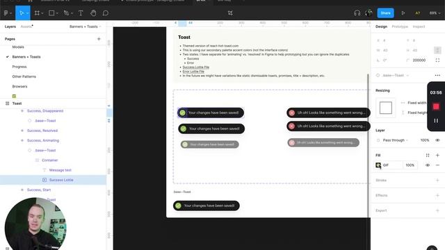 How to animate a "toast" component in Figma using interactive components смотреть онлайн