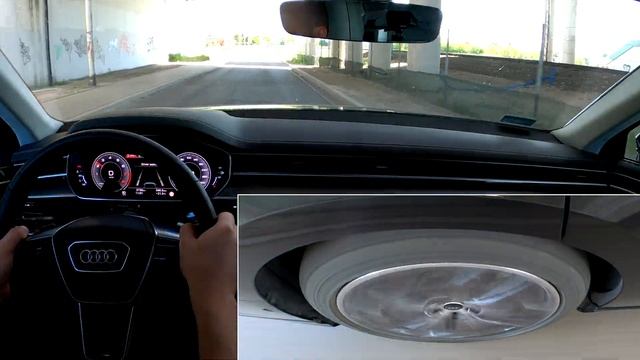 Audi A8L 2022 dynamic all-wheel steering with separate rear axle steering real-life test [1001cars] смотреть онлайн