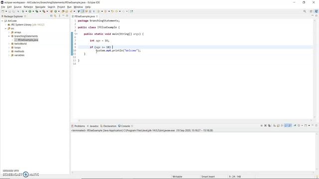 Java - Basic If Else смотреть онлайн