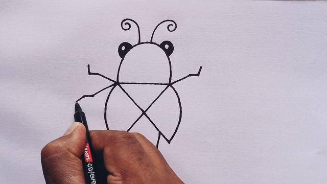 Fly drawing from letter X | Easy Fly drawing for beginners | Letter drawing смотреть онлайн