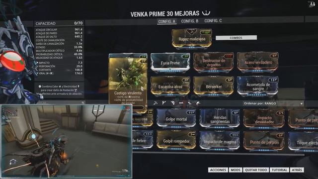 Warframe. Build de críticos y estados para las Venka Prime. Gameplay en español смотреть онлайн