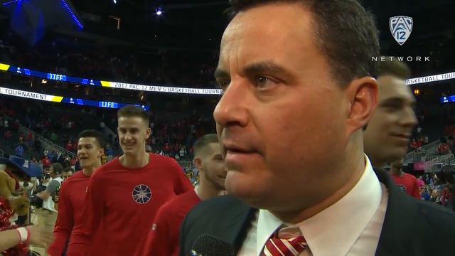 2017 Pac-12 Men's Basketball Tournament: Sean Miller addresses post-game conversation with Steve... смотреть онлайн