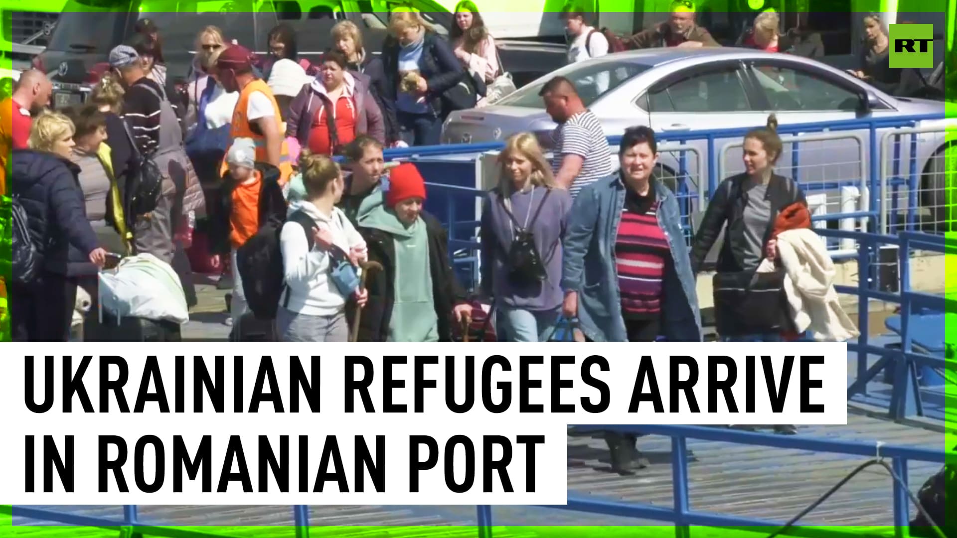 Ukrainian Refugees Arrive In Romanian Port