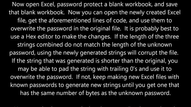 Hack VBA Project Password (Plain Text Video) смотреть онлайн