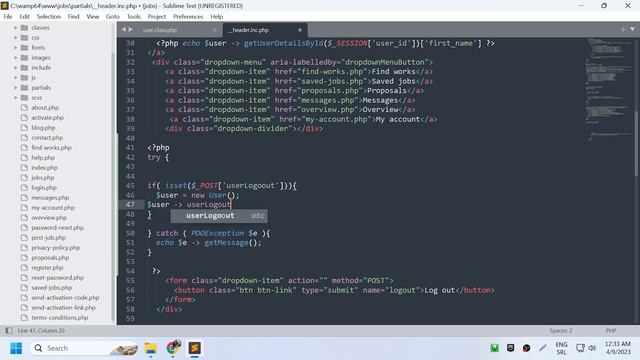 Part 18 - User logout - Job portal website - 4K смотреть онлайн