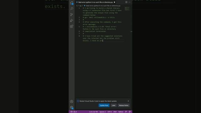 gcc - fatal error: Python.h: No such file or directory смотреть онлайн