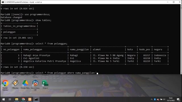 MAHIR DATABASE PERINTAH WEHER DI MYSQL смотреть онлайн