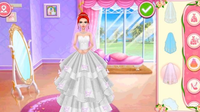 Wedding Design Girl Game - Bridal Makeup, Dress Up, Color Hairstyle & Cakes Decorating Games смотреть онлайн