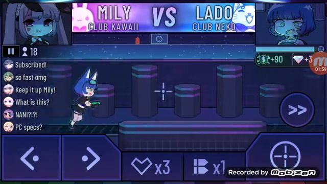 Usagi vs. Neko gameplay Gacha Club minigame. смотреть онлайн