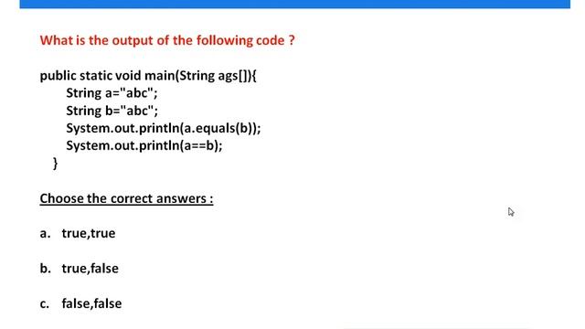 JAVA QUIZ JAVA STRING CONSTANT POOL смотреть онлайн