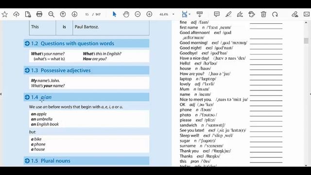New Headway English Beginner 5th Edition - Grammar Reference