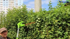 Greenworks G40PH51 ресурс батареи 40В, работа кусторезом