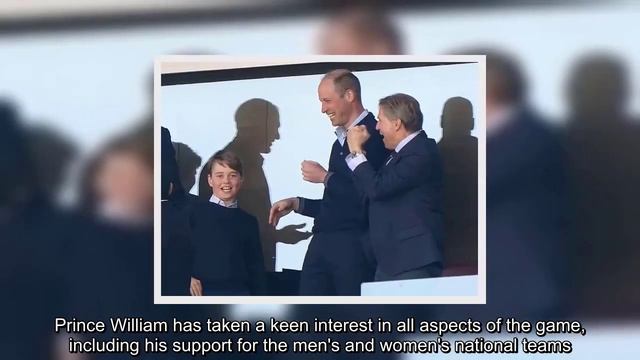 Prince George looks excited with Prince William as they watch Aston Villa смотреть онлайн