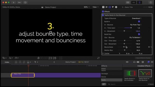 Tap5a Quick In-Out Bouncer | Free Final Cut Pro X Plugin смотреть онлайн