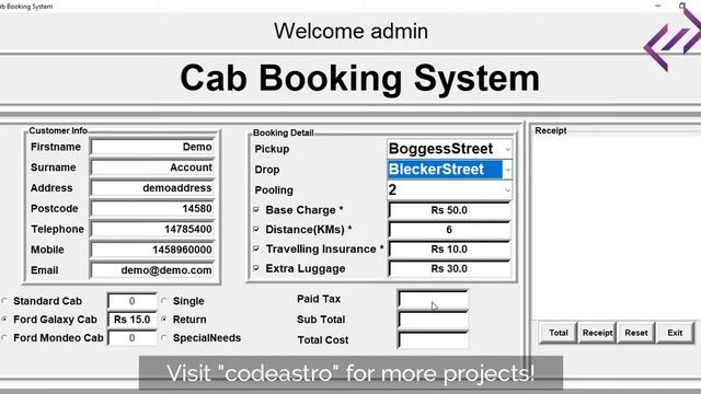 Cab Booking System in Python with Source Code - CodeAstro смотреть онлайн
