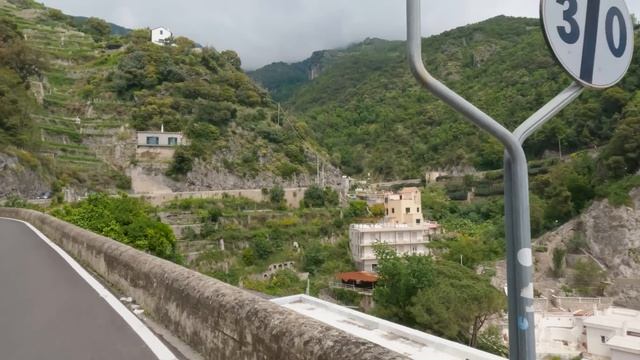 Amalfi Coast Biking Tour - 4K60fps (72Km/45 Miles) - With Captions