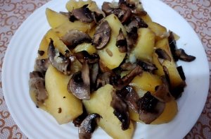 Запеченная картошка с грибами в духовке!