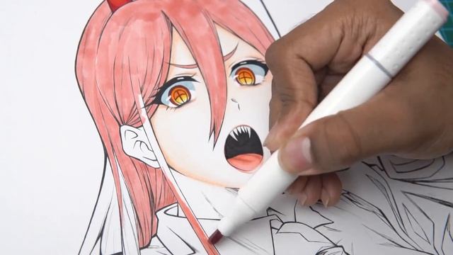 Drawing Chainsaw man POWER !! (チェンソーマン) смотреть онлайн