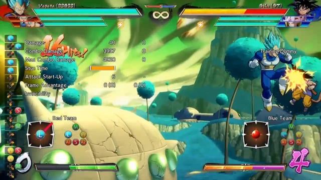 Dragon Ball FighterZ - Vegeta Blue Season 3 BnB combos (v1.23) смотреть онлайн