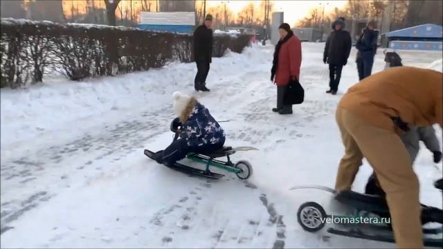 Электроснегокат 777 - наш снегоход для детей!! смотреть онлайн