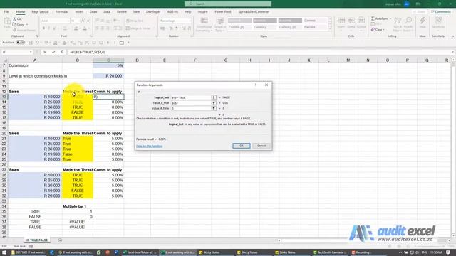 IF not working with TRUE and FALSE in MS Excel, treating everything as FALSE смотреть онлайн