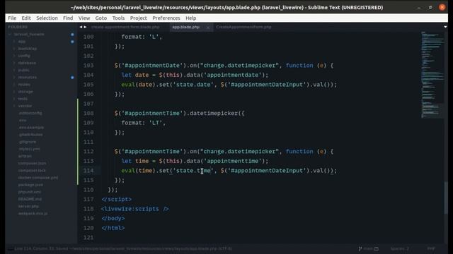 Using Bootstrap Timepicker with Livewire - Appointment Create Form смотреть онлайн